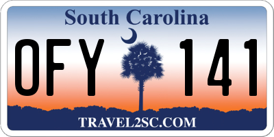 SC license plate OFY141