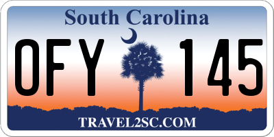 SC license plate OFY145