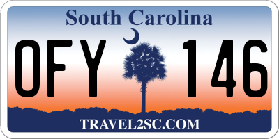SC license plate OFY146