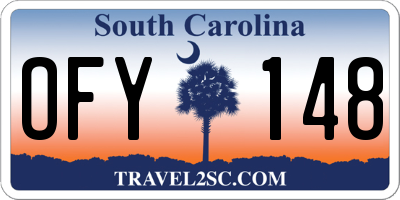SC license plate OFY148