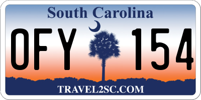 SC license plate OFY154