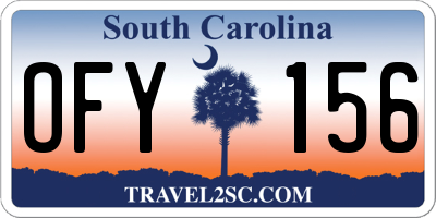 SC license plate OFY156
