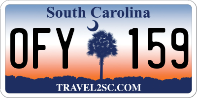 SC license plate OFY159