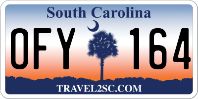 SC license plate OFY164