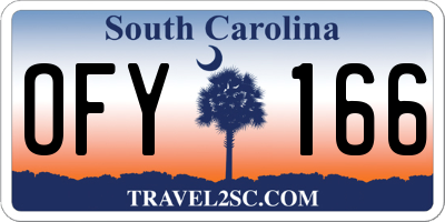 SC license plate OFY166