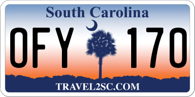 SC license plate OFY170