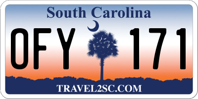 SC license plate OFY171