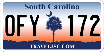 SC license plate OFY172