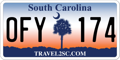 SC license plate OFY174
