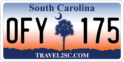 SC license plate OFY175