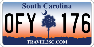 SC license plate OFY176