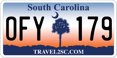 SC license plate OFY179