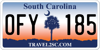 SC license plate OFY185
