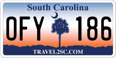 SC license plate OFY186