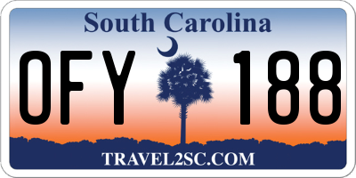 SC license plate OFY188