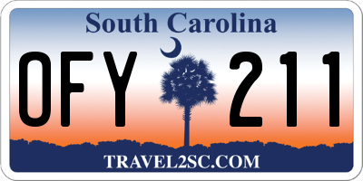 SC license plate OFY211
