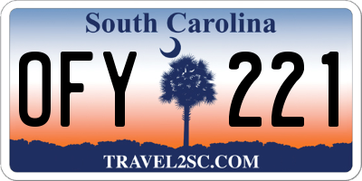 SC license plate OFY221