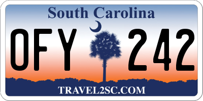 SC license plate OFY242