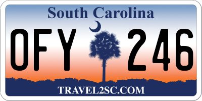 SC license plate OFY246