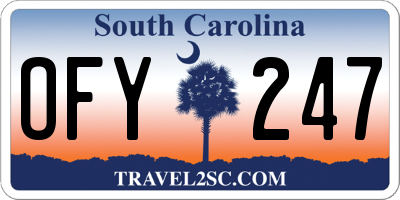 SC license plate OFY247