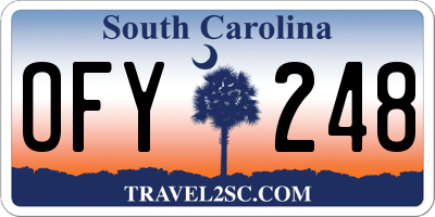 SC license plate OFY248
