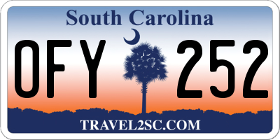 SC license plate OFY252