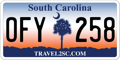 SC license plate OFY258