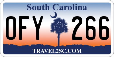 SC license plate OFY266