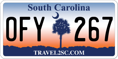 SC license plate OFY267