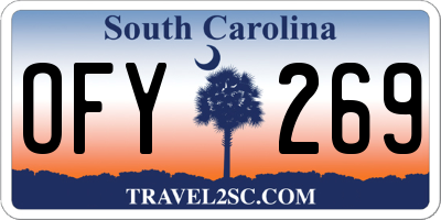 SC license plate OFY269
