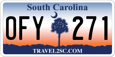 SC license plate OFY271