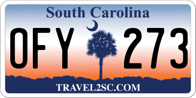 SC license plate OFY273
