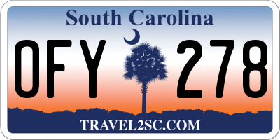 SC license plate OFY278