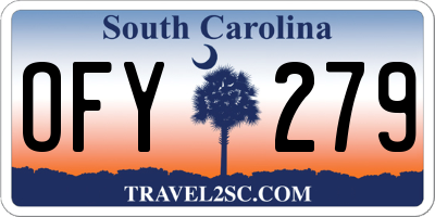 SC license plate OFY279