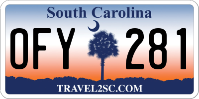 SC license plate OFY281