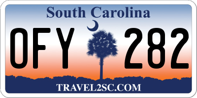 SC license plate OFY282