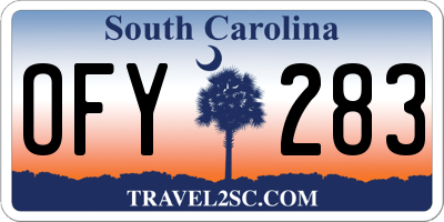 SC license plate OFY283