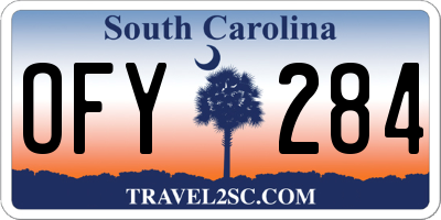 SC license plate OFY284