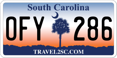 SC license plate OFY286