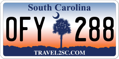 SC license plate OFY288