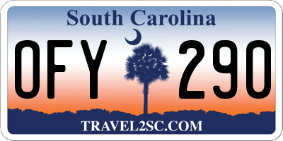 SC license plate OFY290