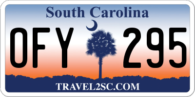 SC license plate OFY295