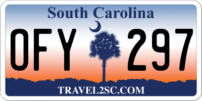 SC license plate OFY297