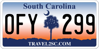 SC license plate OFY299