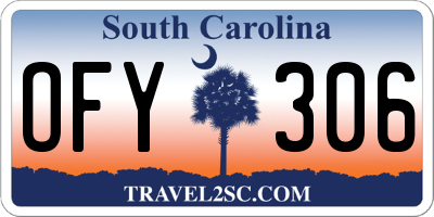 SC license plate OFY306