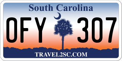 SC license plate OFY307