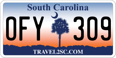 SC license plate OFY309
