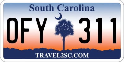 SC license plate OFY311