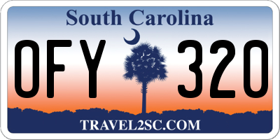SC license plate OFY320