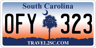 SC license plate OFY323